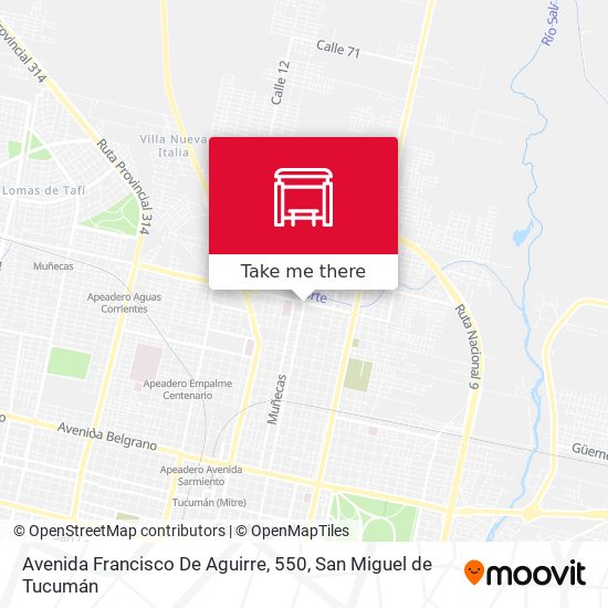 Mapa de Avenida Francisco De Aguirre, 550
