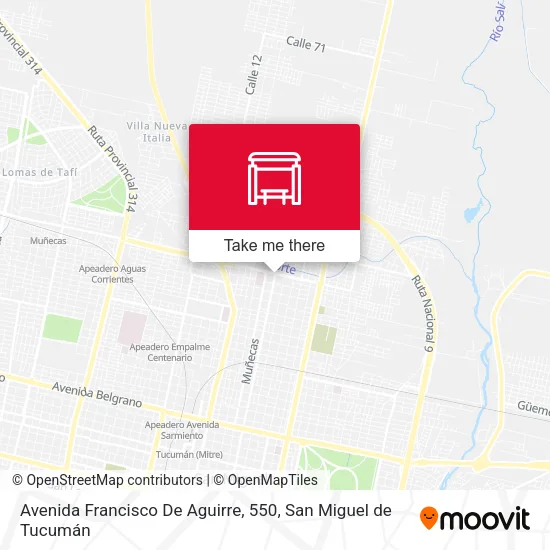 Mapa de Avenida Francisco De Aguirre, 550