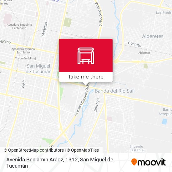 Mapa de Avenida Benjamín Aráoz, 1312