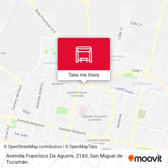 Mapa de Avenida Francisco De Aguirre, 2160