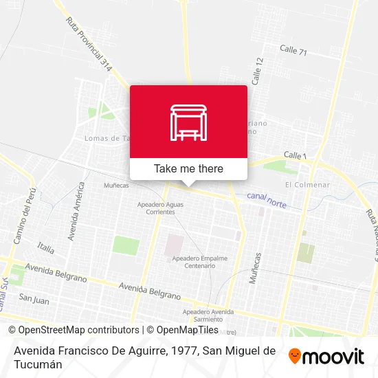 Mapa de Avenida Francisco De Aguirre, 1977