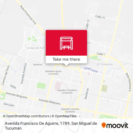 Avenida Francisco De Aguirre, 1789 map