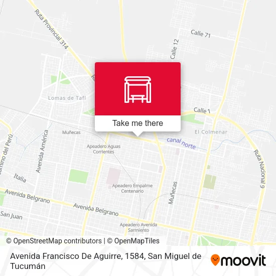 Mapa de Avenida Francisco De Aguirre, 1584
