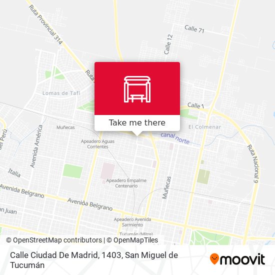 Mapa de Calle Ciudad De Madrid, 1403