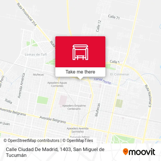 Mapa de Calle Ciudad De Madrid, 1403