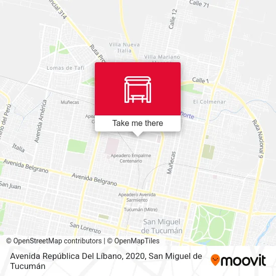 Mapa de Avenida República Del Líbano, 2020