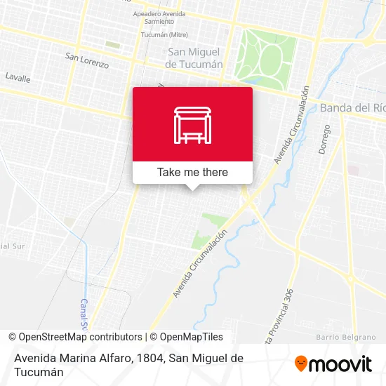 Mapa de Avenida Marina Alfaro, 1804