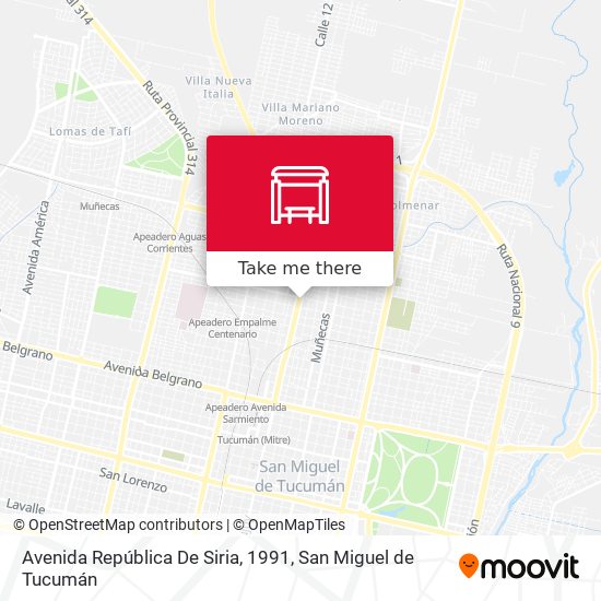 Avenida República De Siria, 1991 map