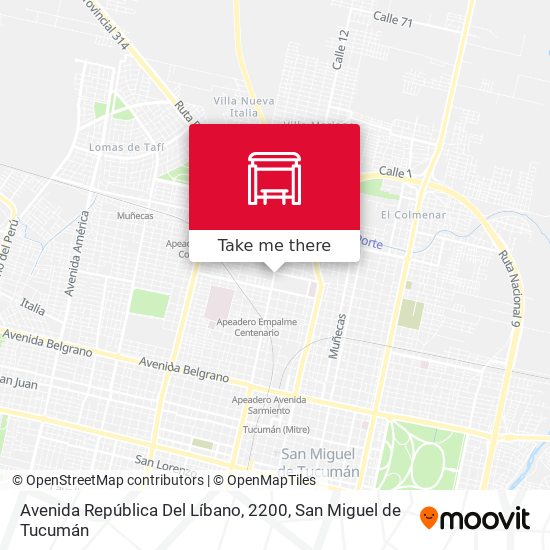 Mapa de Avenida República Del Líbano, 2200