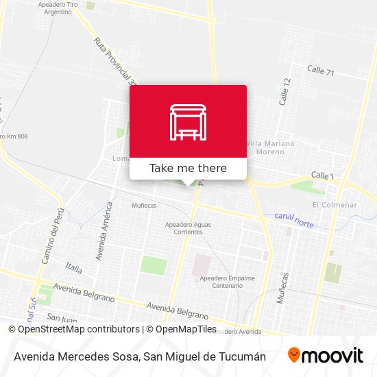 Mapa de Avenida Mercedes Sosa