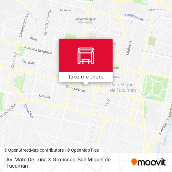 Av. Mate De Luna X Groussac map