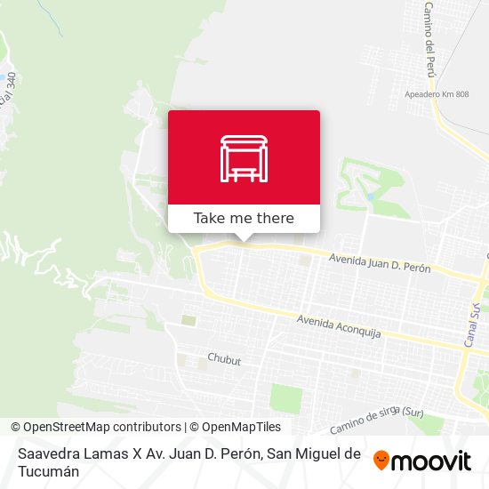 Saavedra Lamas X Av. Juan D. Perón map