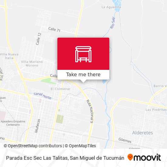 Parada Esc Sec Las Talitas map