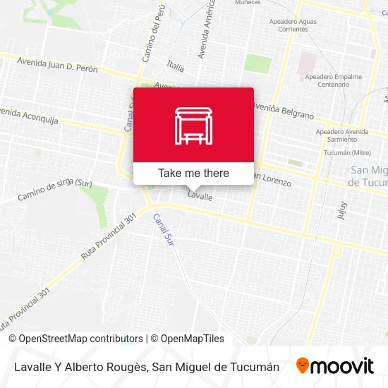 Mapa de Lavalle Y Alberto Rougès