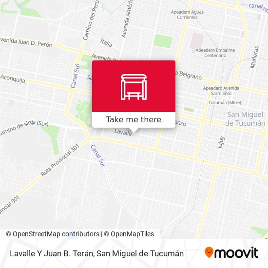 Lavalle Y Juan B. Terán map