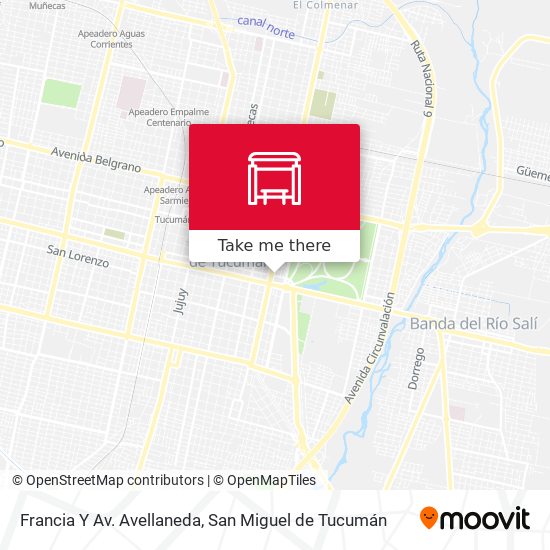 Mapa de Francia Y Av. Avellaneda