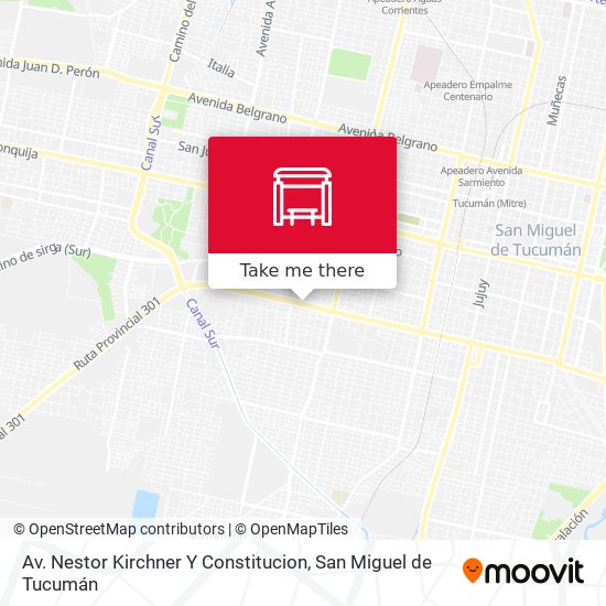 Av. Nestor Kirchner Y Constitucion map