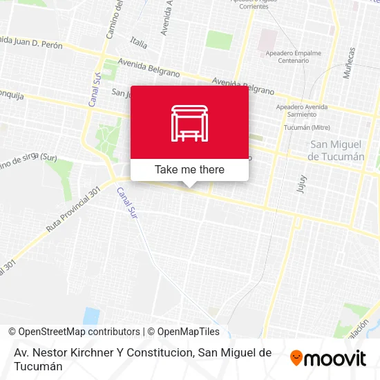Av. Nestor Kirchner Y Constitucion map