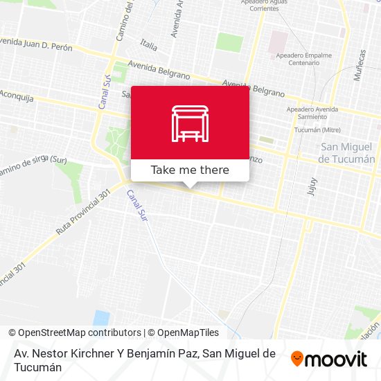 Av. Nestor Kirchner Y Benjamín Paz map