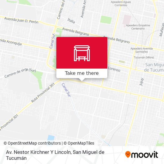 Av. Nestor Kirchner Y Lincoln map