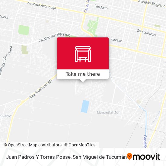 Juan Padros Y Torres Posse map