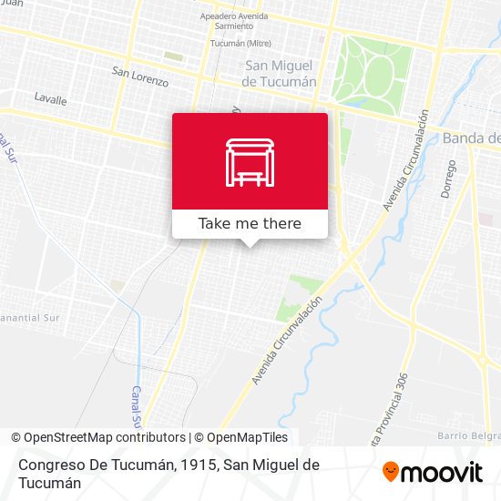 Mapa de Congreso De Tucumán, 1915