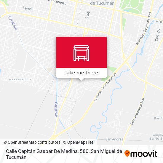 Mapa de Calle Capitán Gaspar De Medina, 580