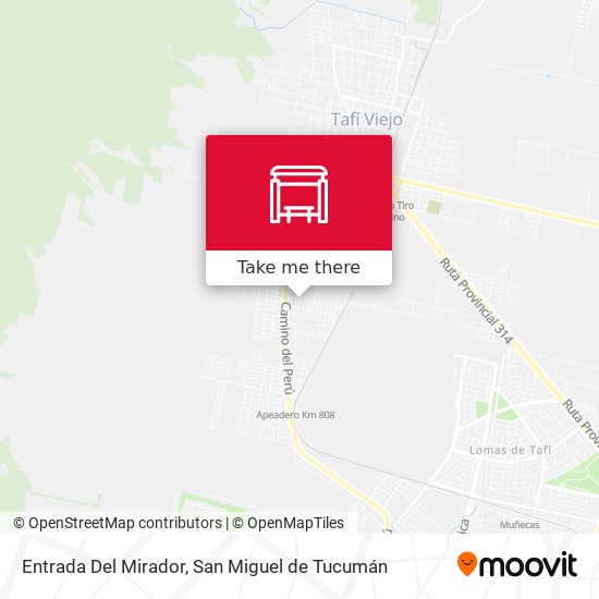 Entrada Del Mirador map