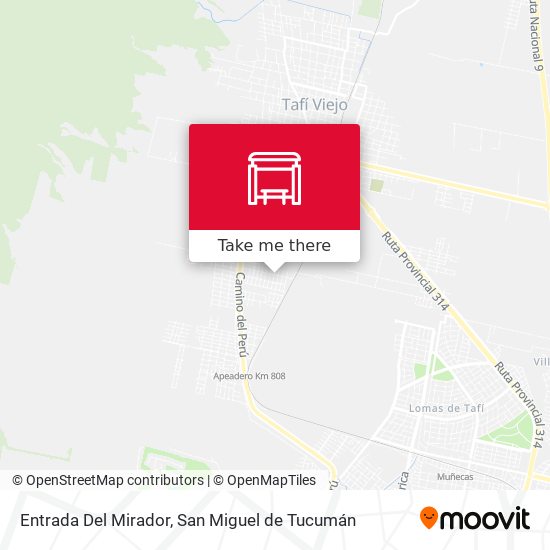 Entrada Del Mirador map