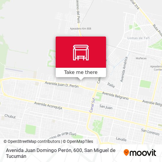 Avenida Juan Domingo Perón, 600 map