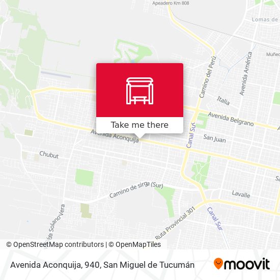 Mapa de Avenida Aconquija, 940