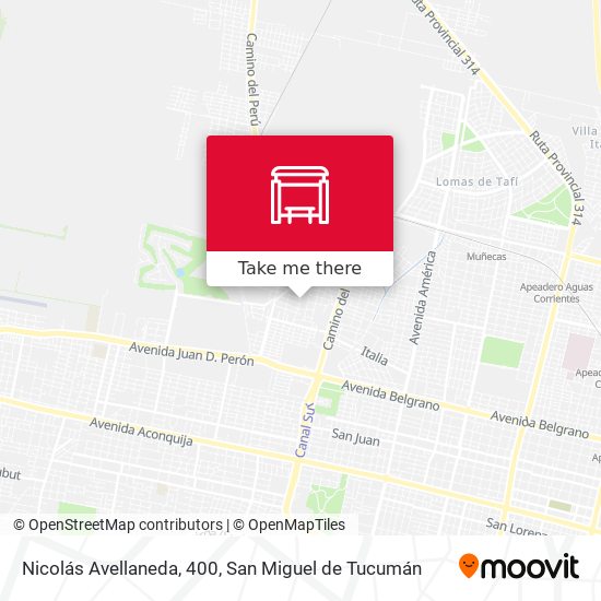 Nicolás Avellaneda, 400 map