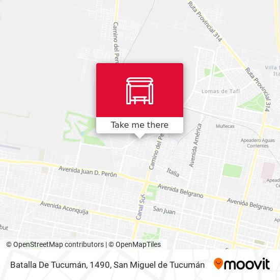 Batalla De Tucumán, 1490 map