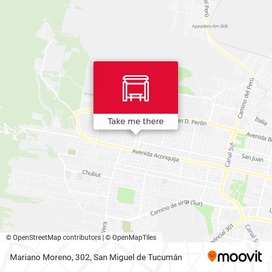 Mariano Moreno, 302 map