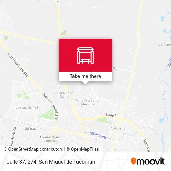Mapa de Calle 37, 274