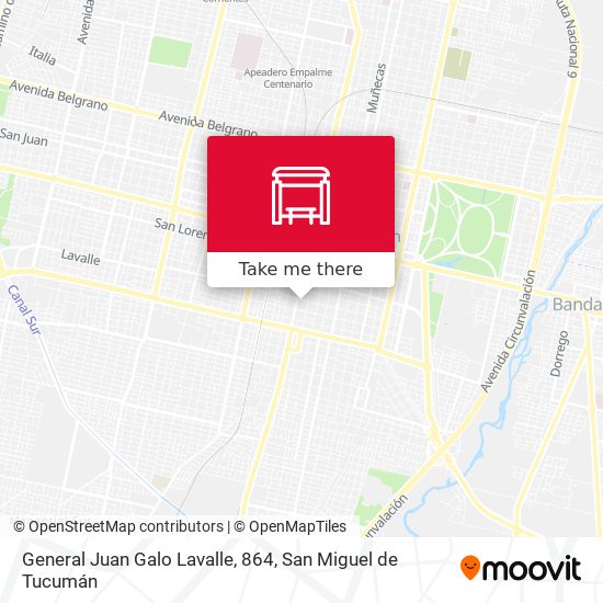 General Juan Galo Lavalle, 864 map