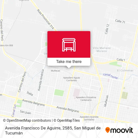 Mapa de Avenida Francisco De Aguirre, 2585