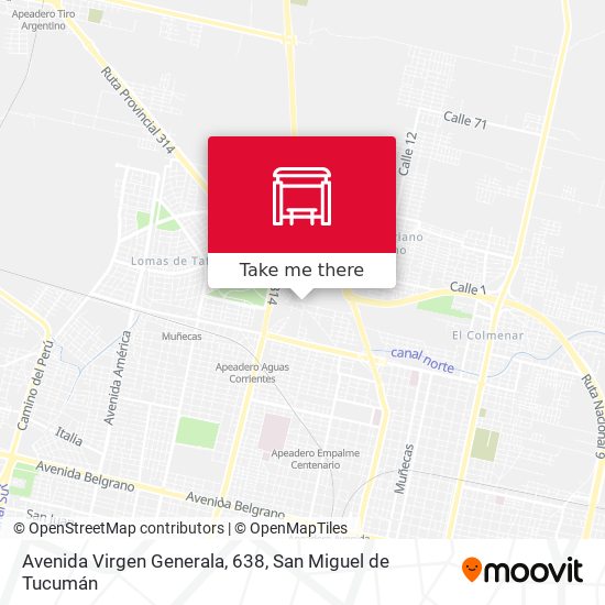 Mapa de Avenida Virgen Generala, 638