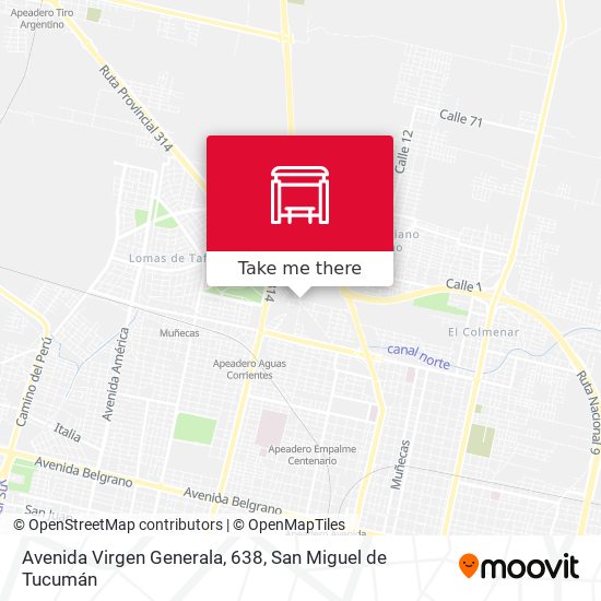 Mapa de Avenida Virgen Generala, 638