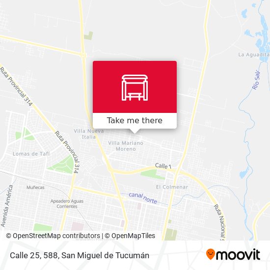 Mapa de Calle 25, 588