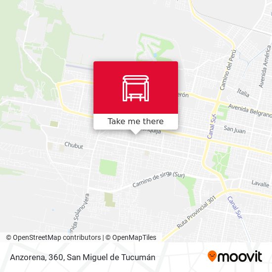Anzorena, 360 map