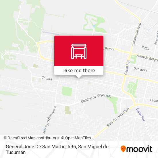 General José De San Martín, 596 map