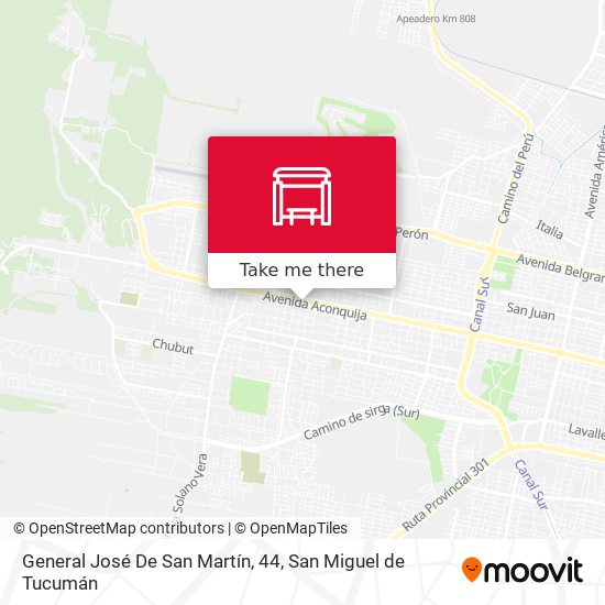 General José De San Martín, 44 map