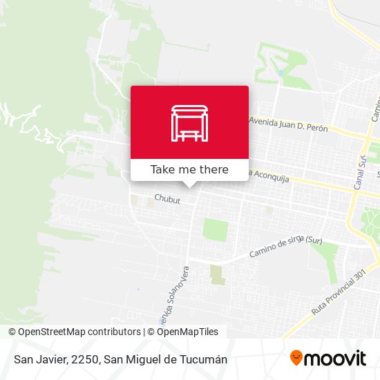 San Javier, 2250 map