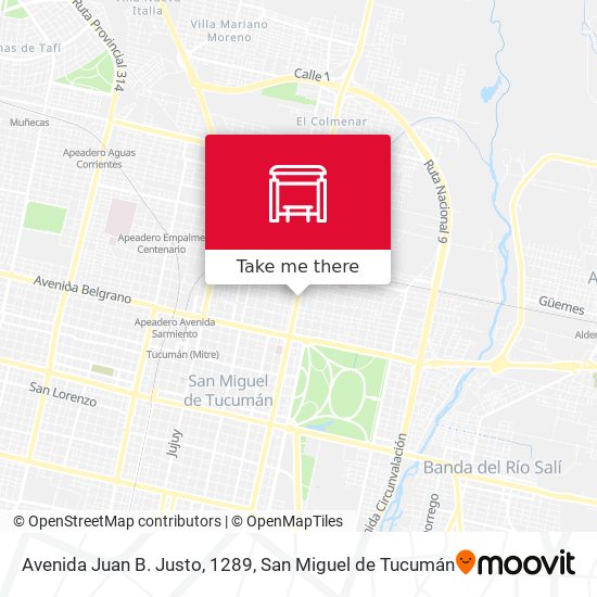 Mapa de Avenida Juan B. Justo, 1289