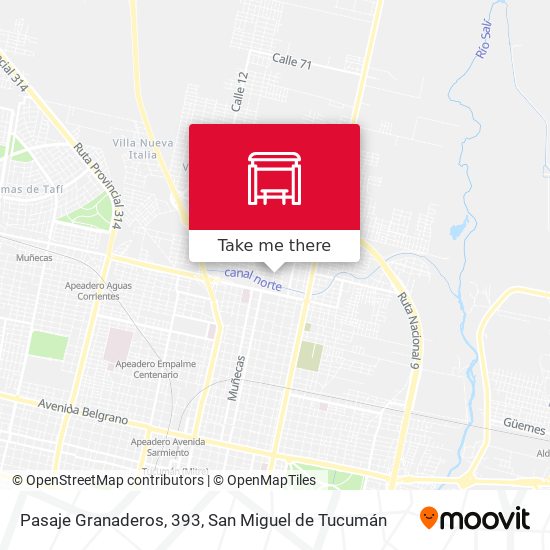 Pasaje Granaderos, 393 map