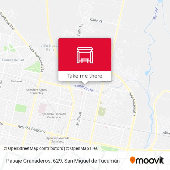 Pasaje Granaderos, 629 map