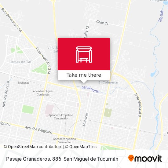 Pasaje Granaderos, 886 map