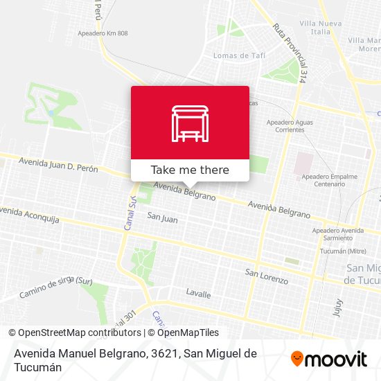 Mapa de Avenida Manuel Belgrano, 3621