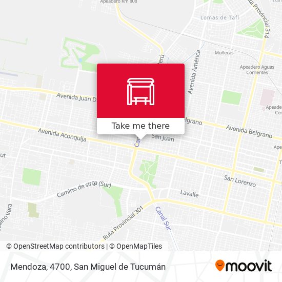 Mendoza, 4700 map